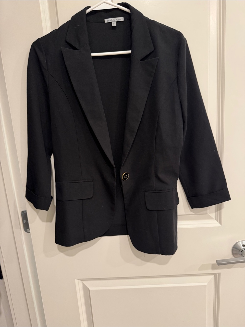 Charlotte Russe Black Single-Button Women's Blazer